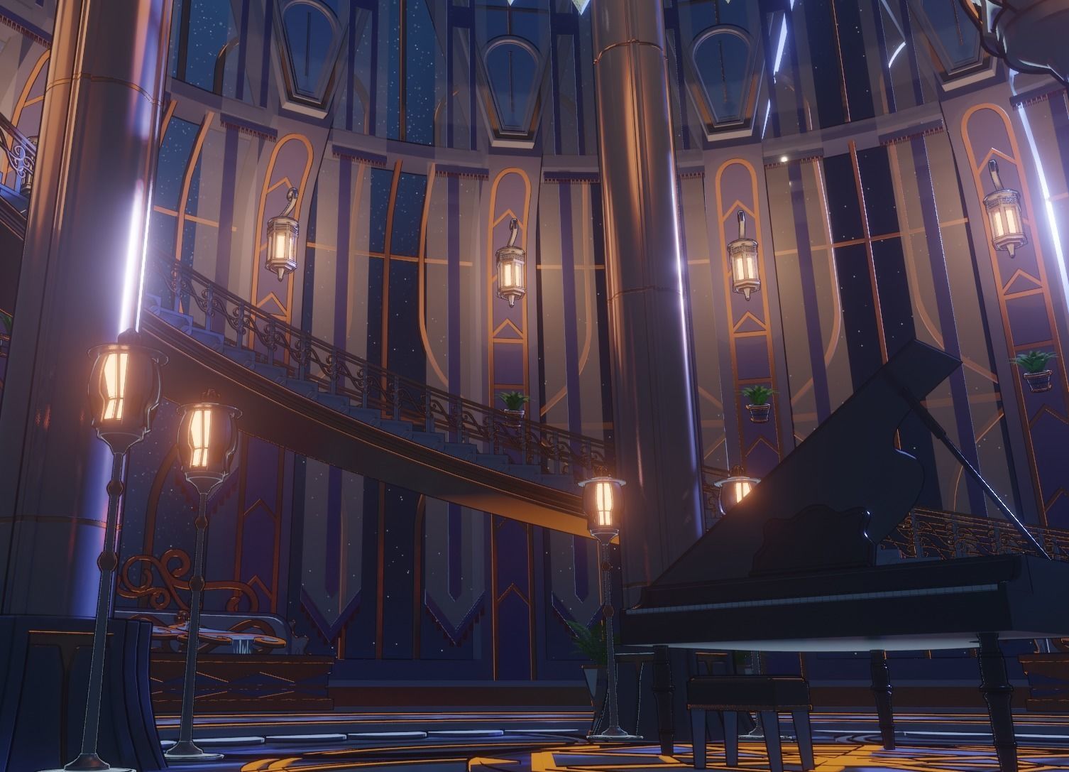 blenderScene of Starry Piano Hall 3D model_10