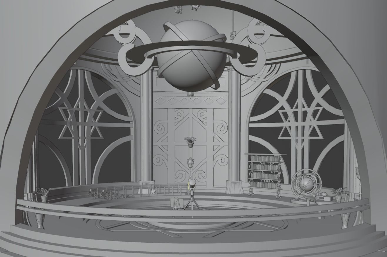 blenderScene of Starry Piano Hall 3D model_4