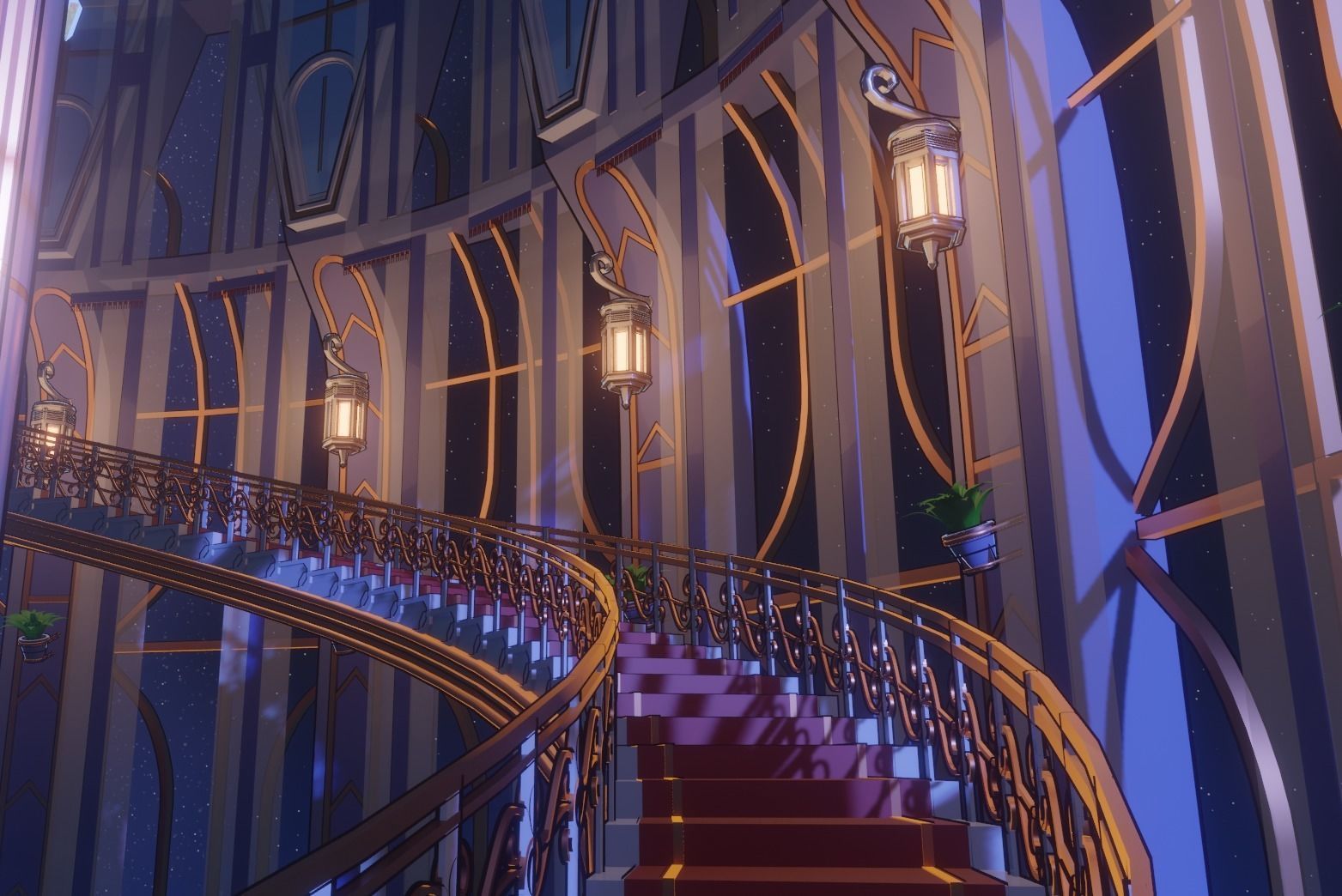 blenderScene of Starry Piano Hall 3D model_9