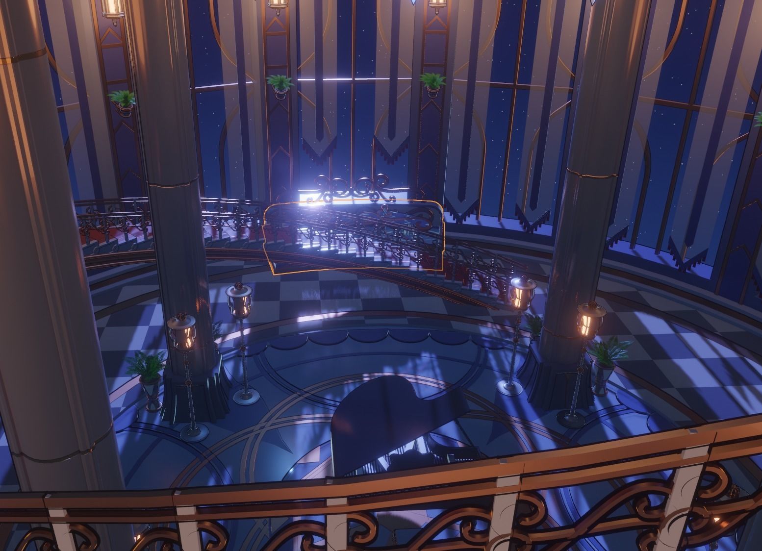 blenderScene of Starry Piano Hall 3D model_2