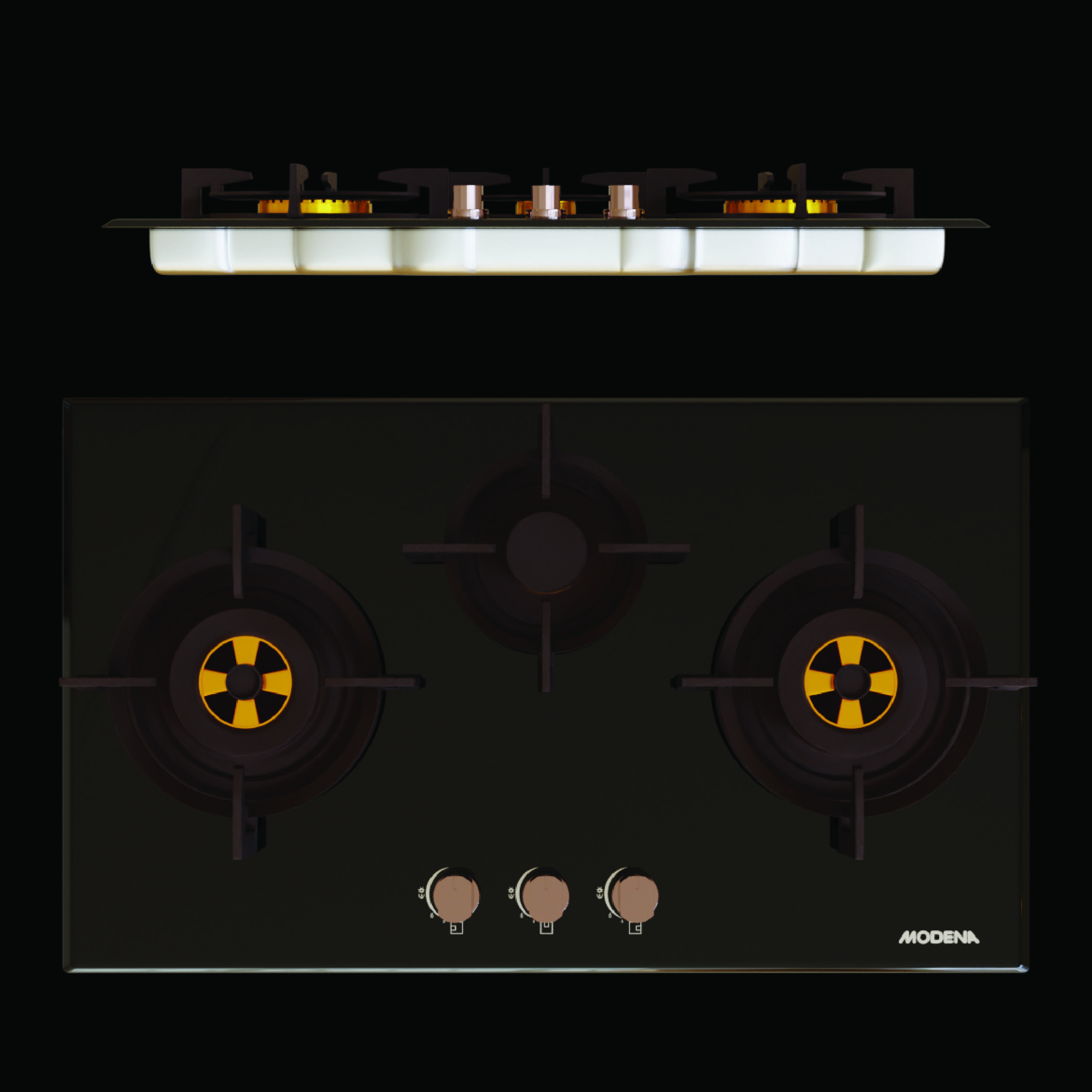 Modena Built In Gas Hob BH 2933 LL 3D model_3