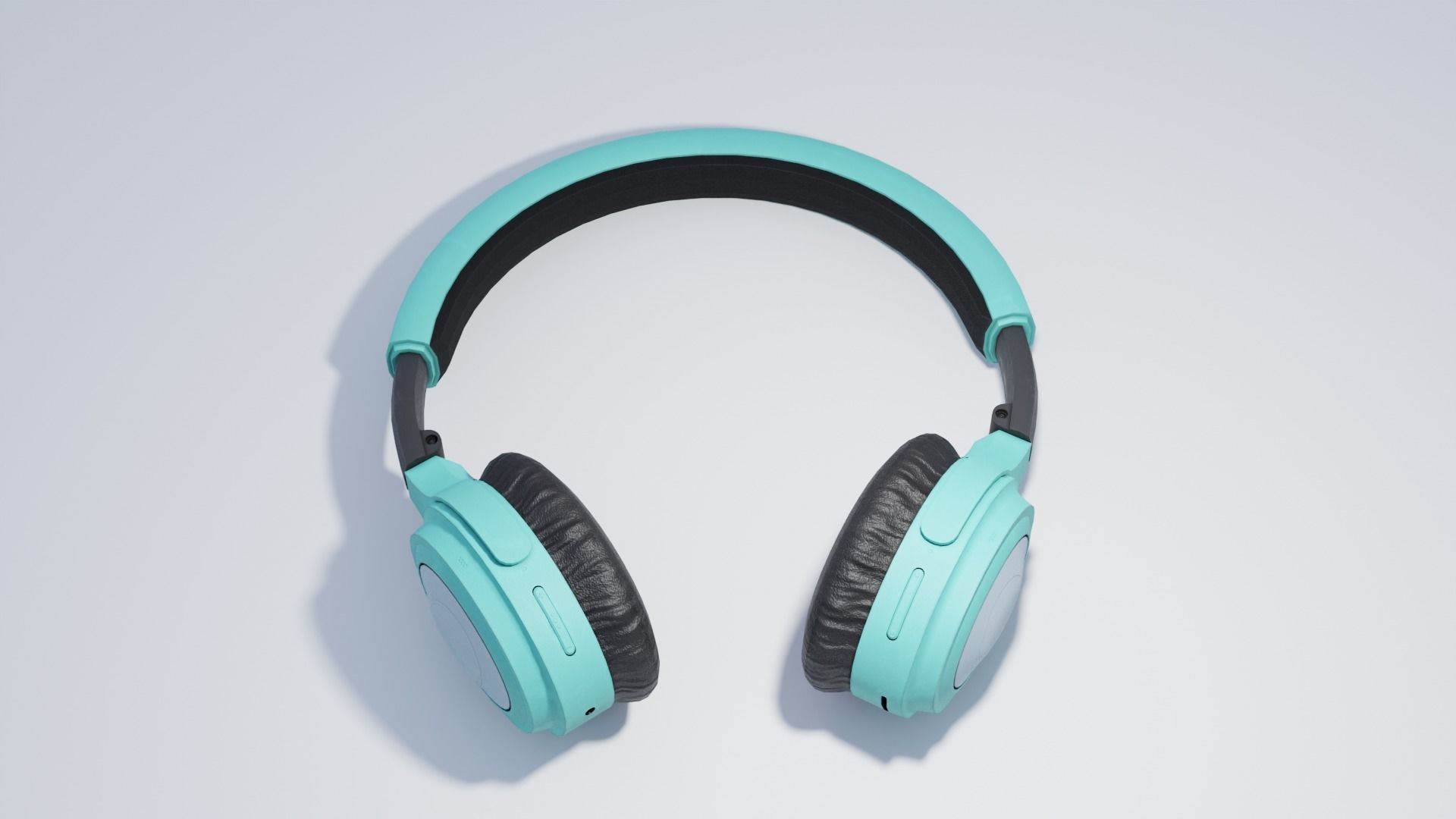 Headphones Low-poly 3D model_1