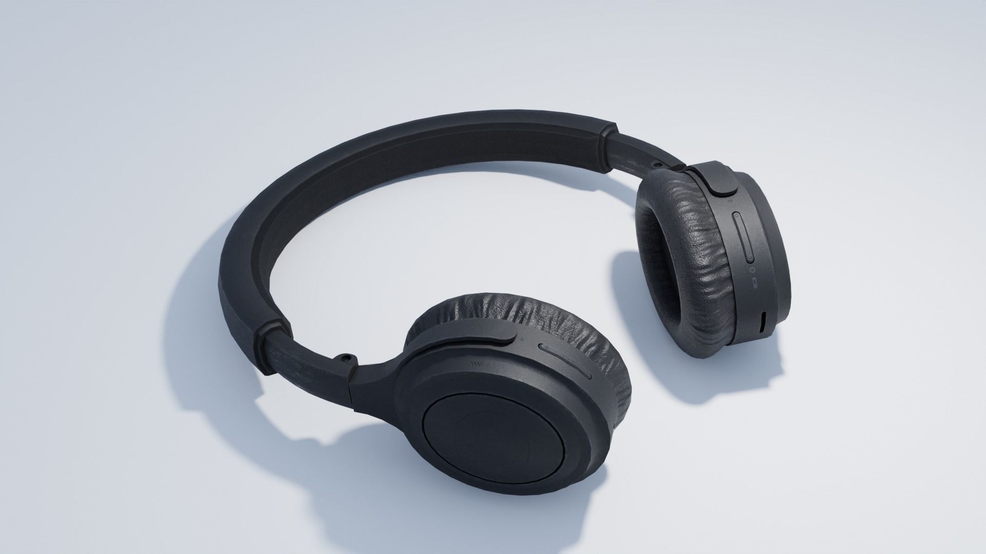 Headphones Low-poly 3D model_3