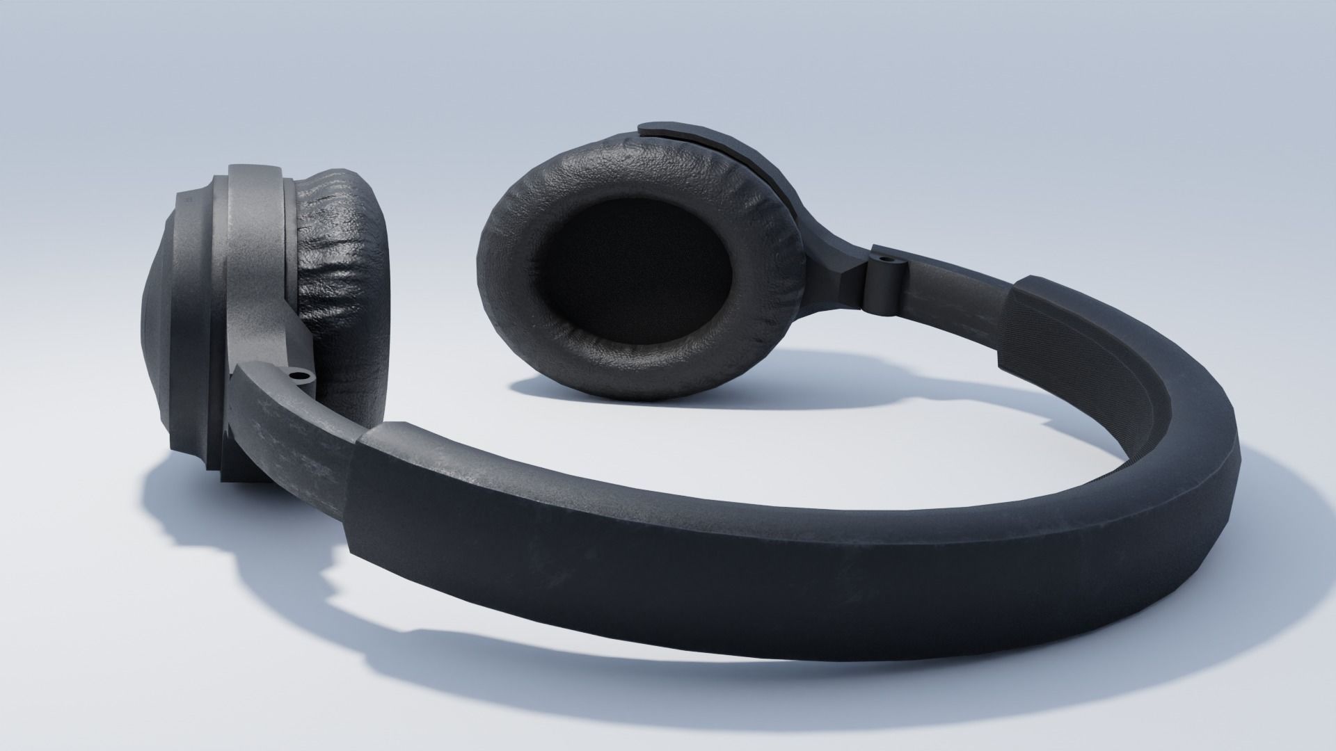 Headphones Low-poly 3D model_8