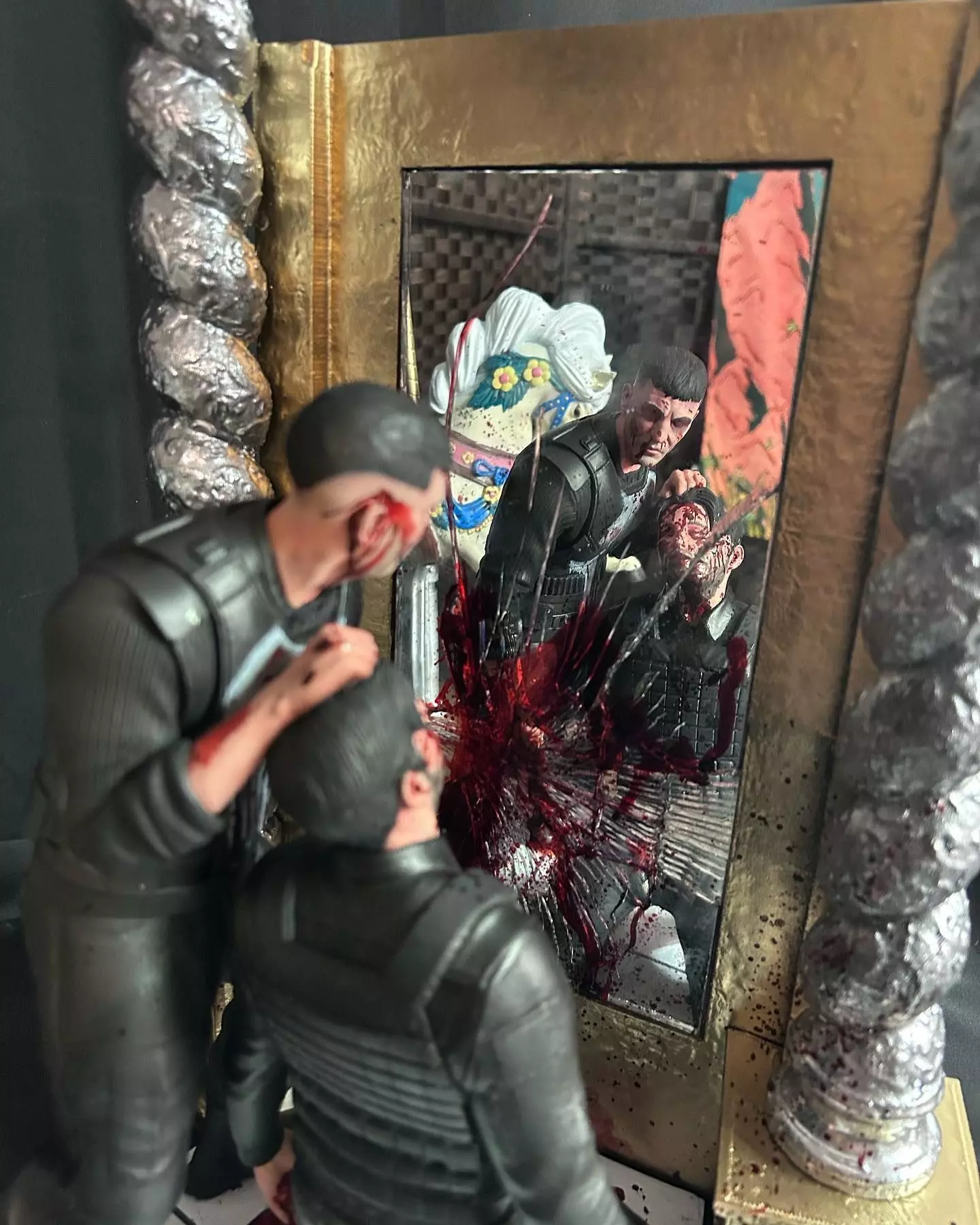 Punisher vs Russo Diorama 3D print model_0