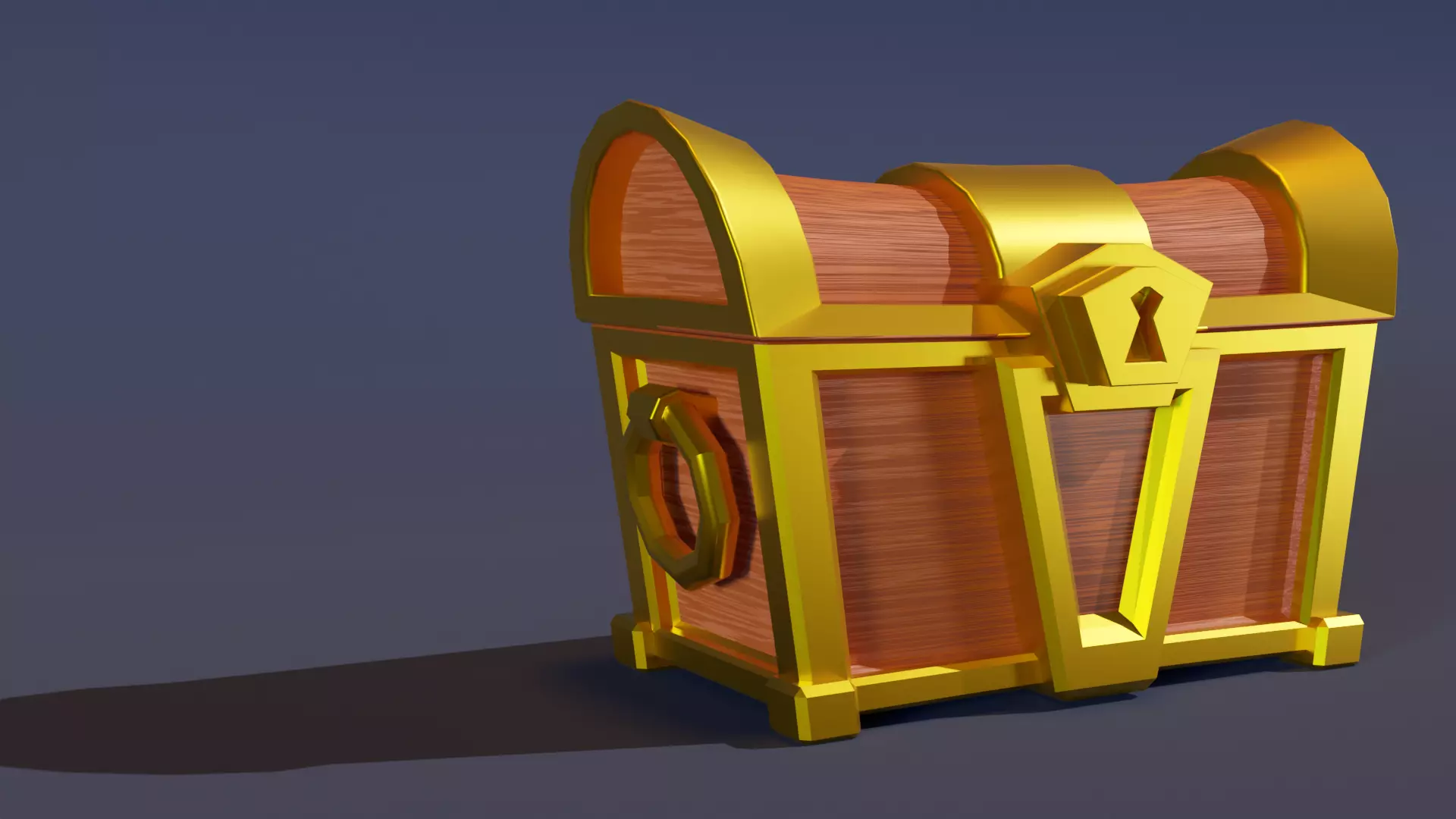 Low poly Treasure Chests  Low-poly 3D model_0