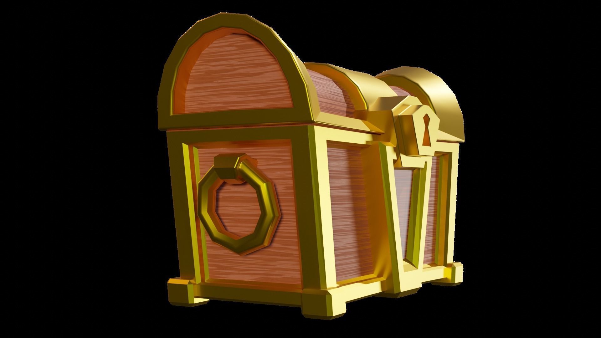 Low poly Treasure Chests  Low-poly 3D model_5