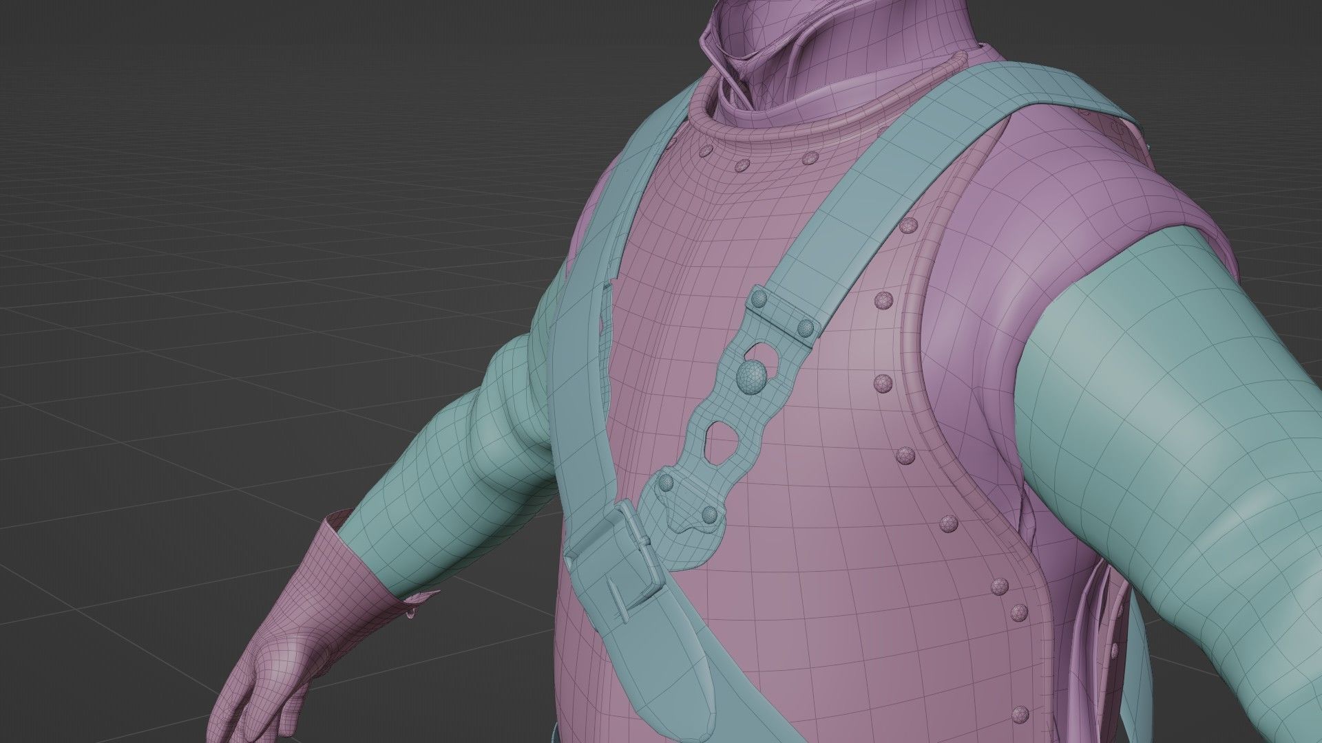 Soldier Napoleon Cavalry Cuirassier Rigged Low-poly 3D model_31