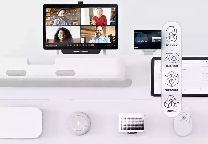 Google Meet Hardware Kit 3D Model Collection