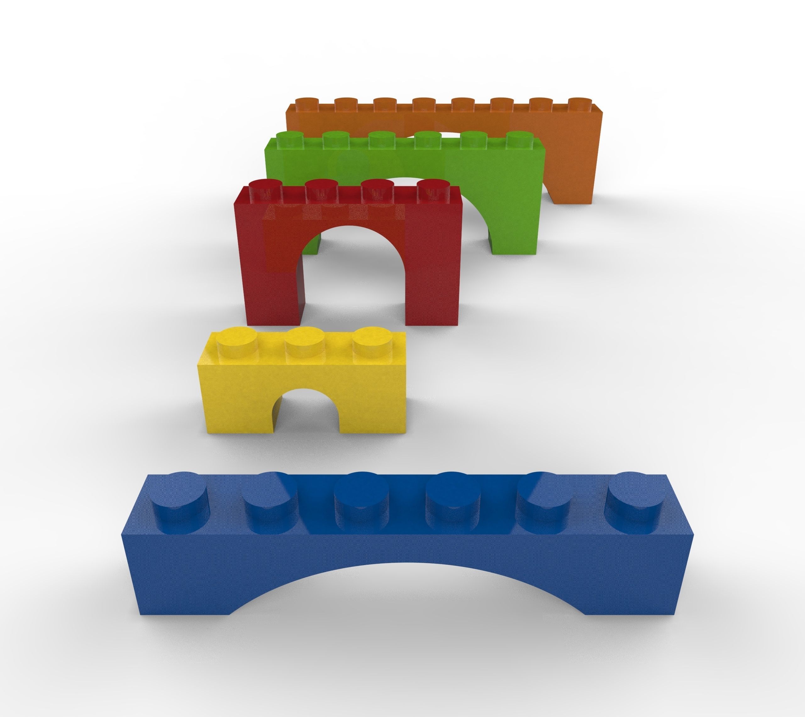 Lego Arch 3D model_2