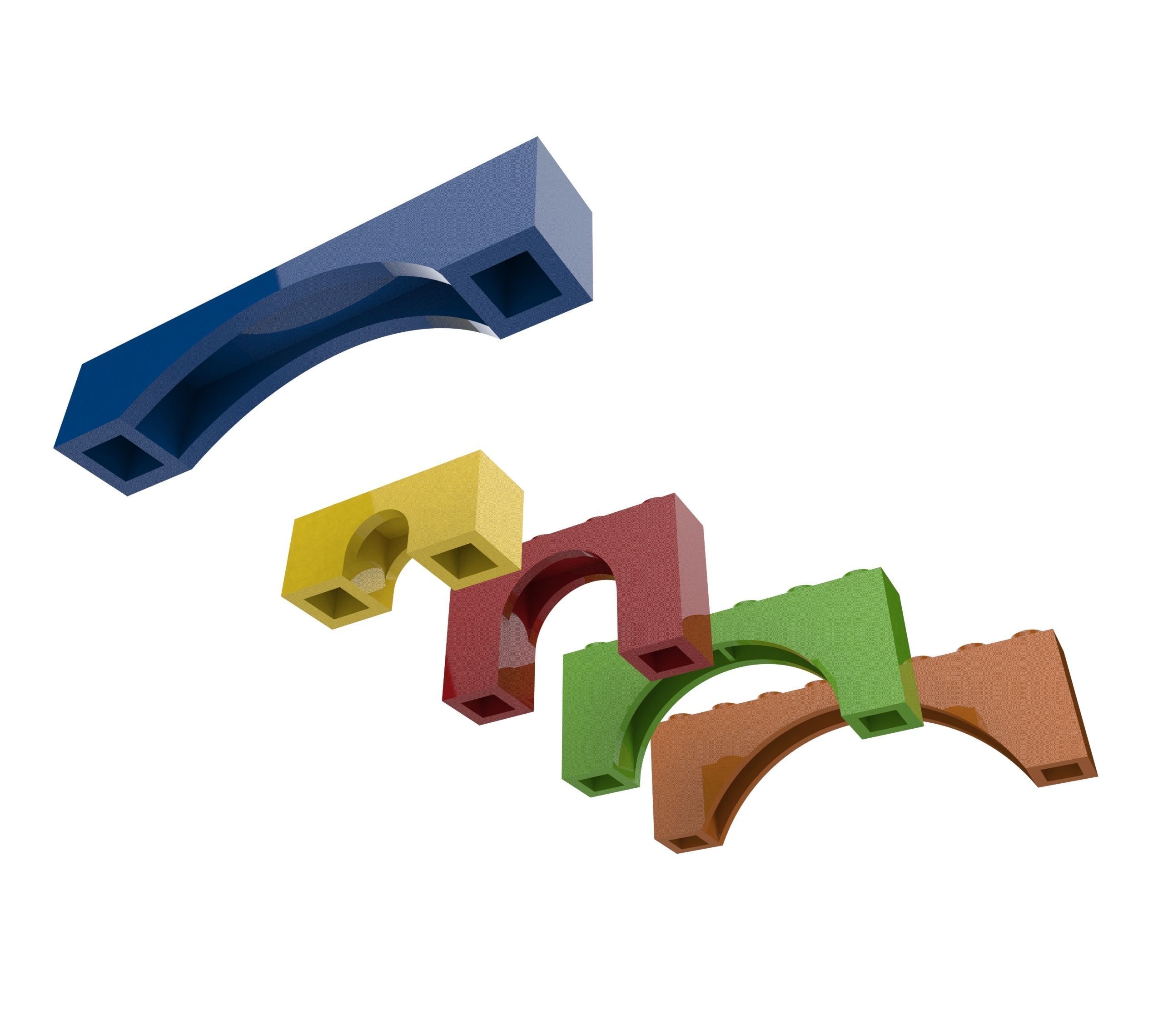 Lego Arch 3D model_5