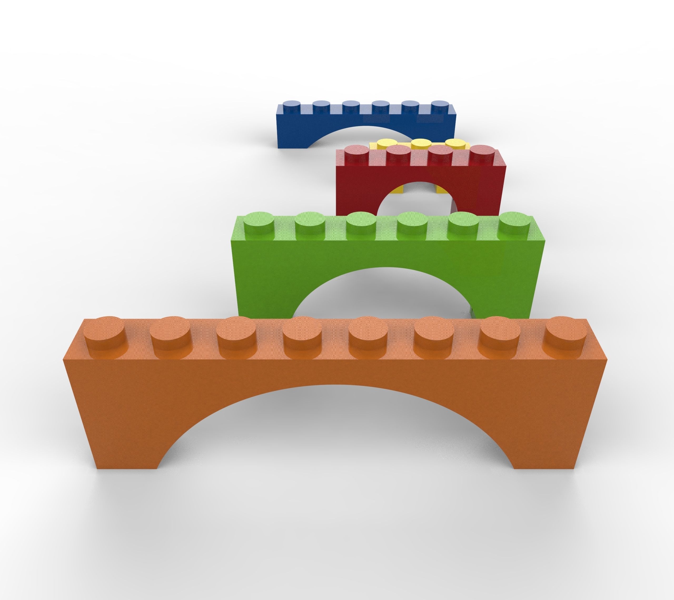 Lego Arch 3D model_4