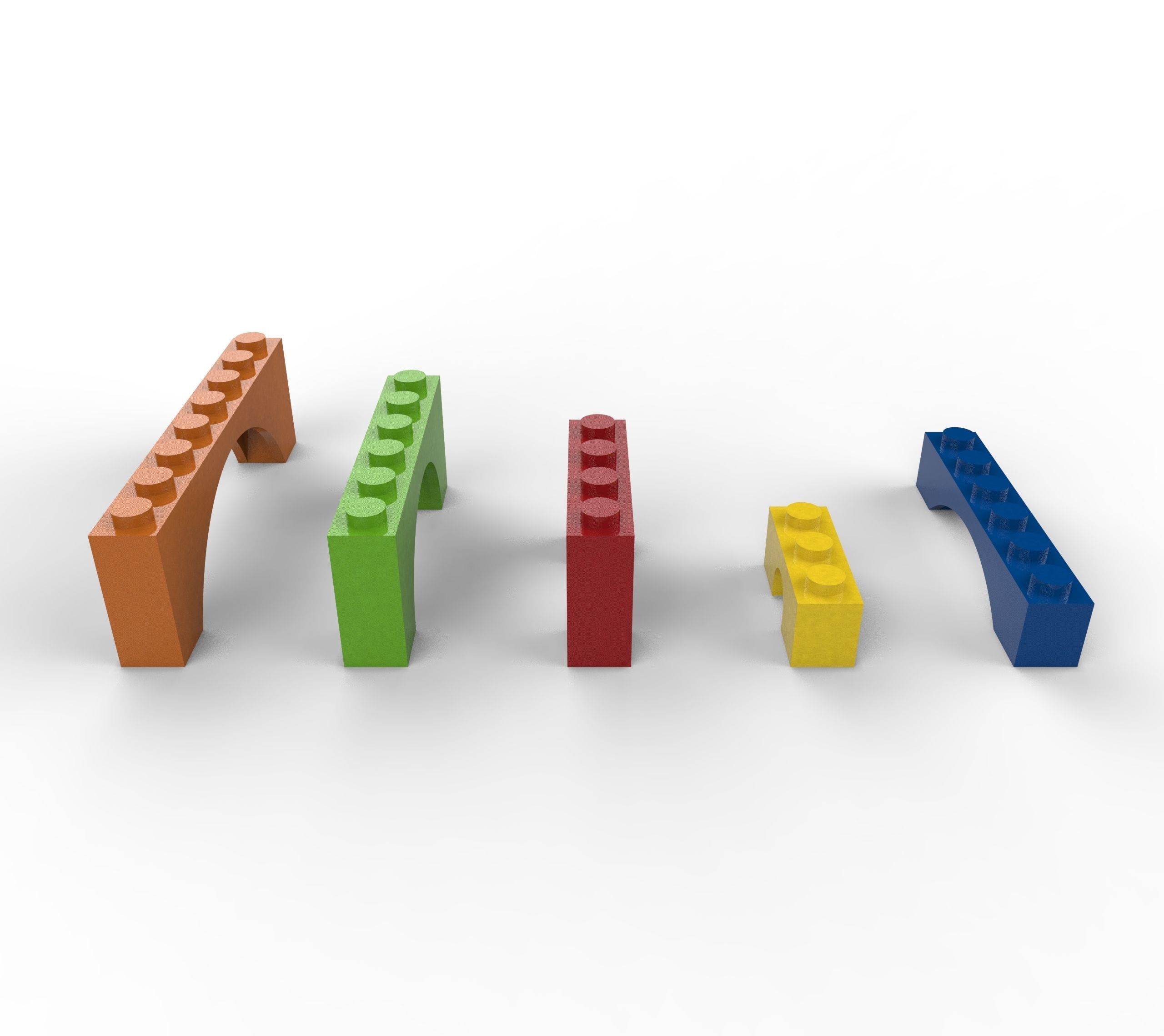 Lego Arch 3D model_3