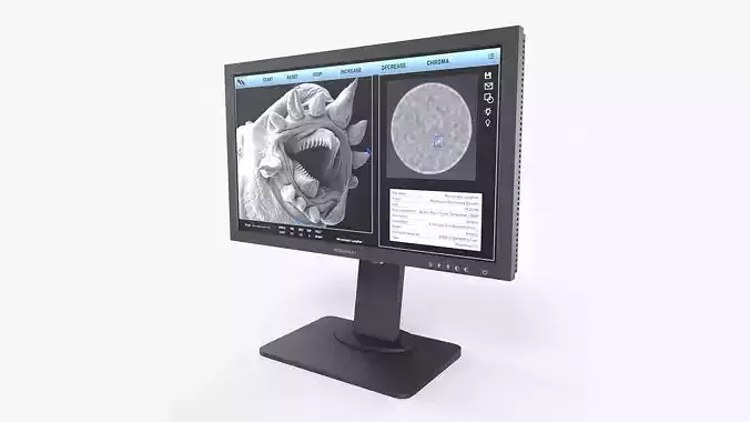 ROSCHVAULT 27in monitor PBR game ready with 3 texture sets