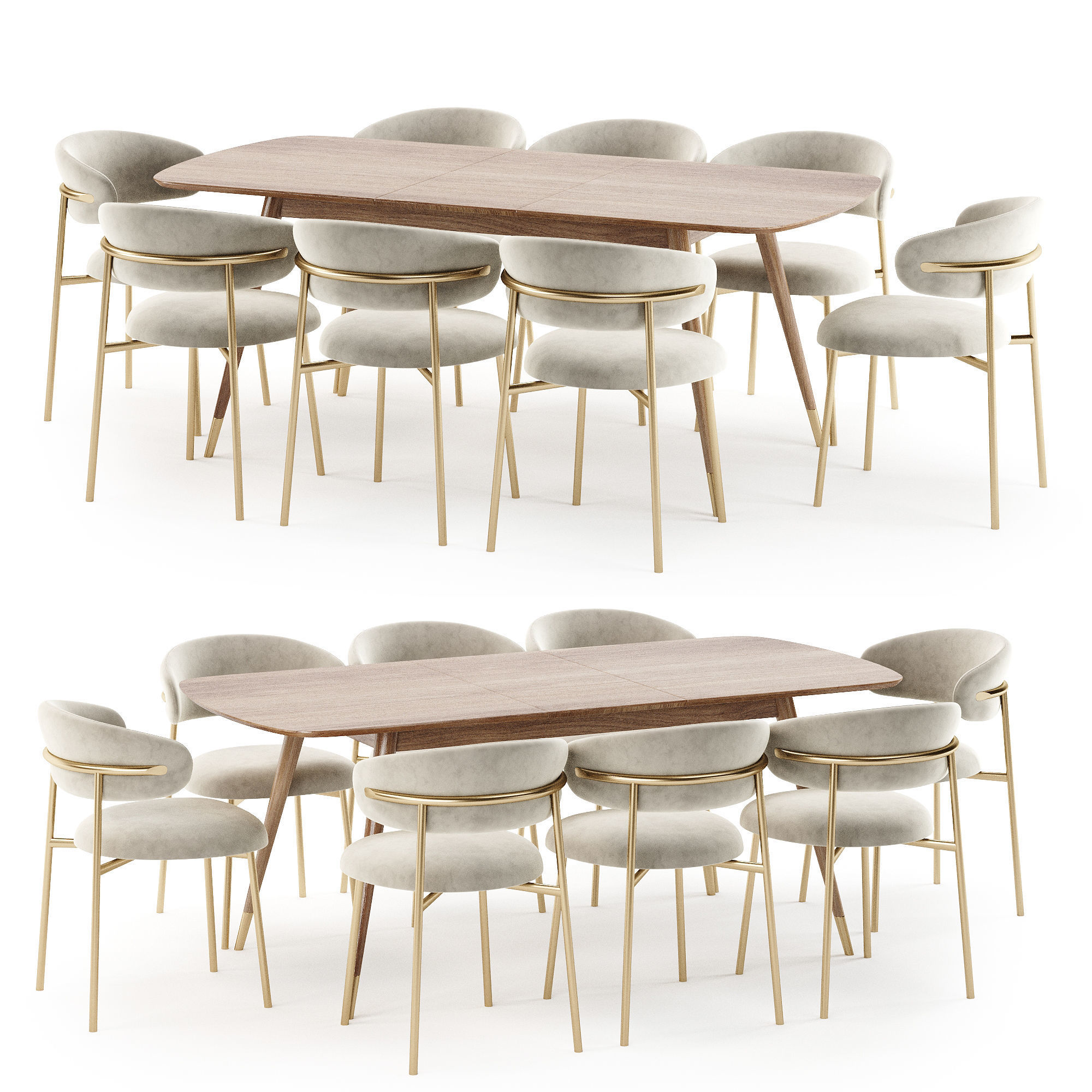 dining set 47 3D model_2