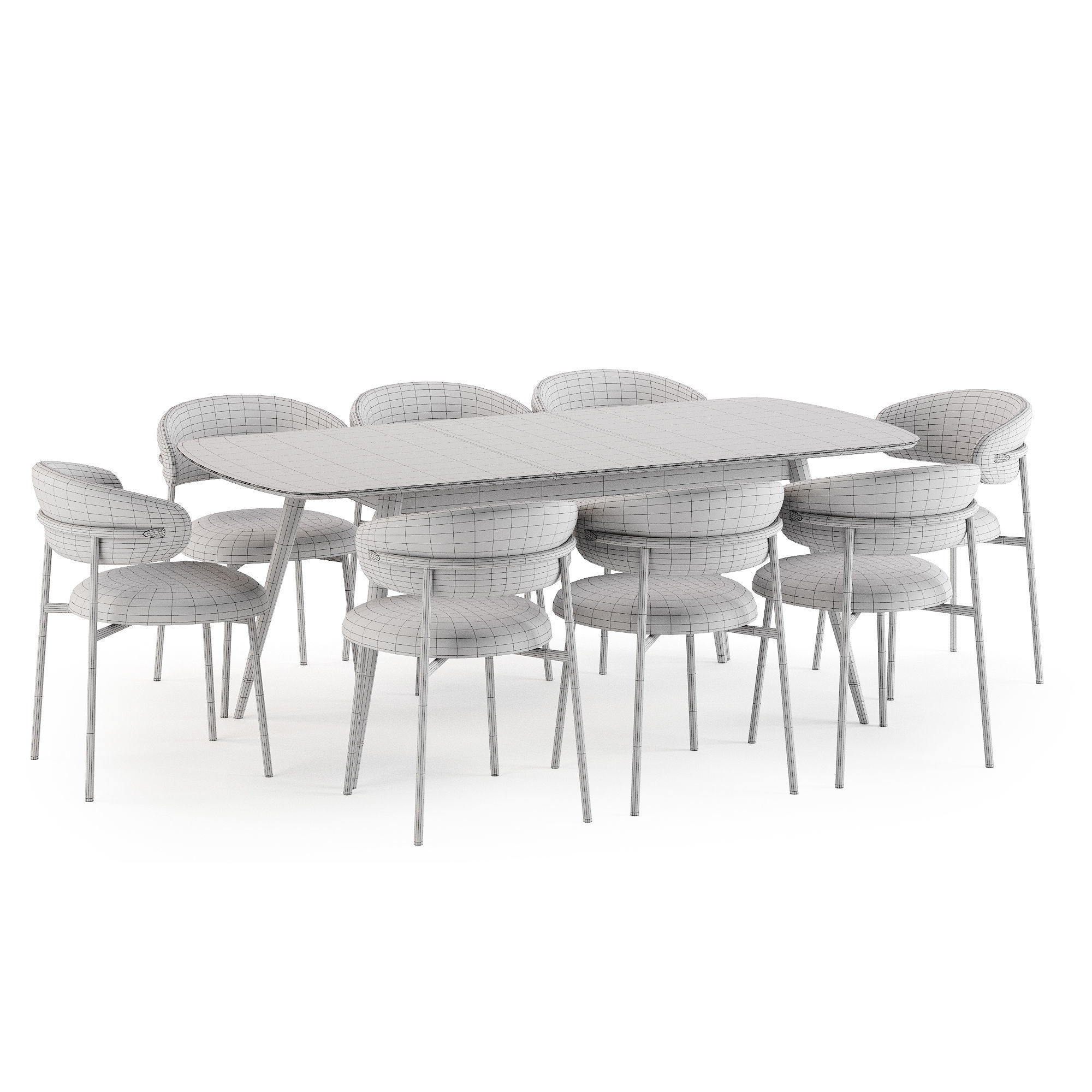 dining set 47 3D model_9