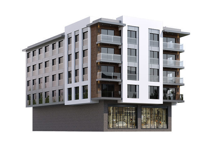 Modern Apartment  1 3D model 6