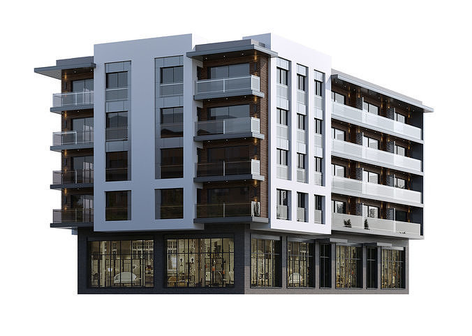Modern Apartment  1 3D model 4