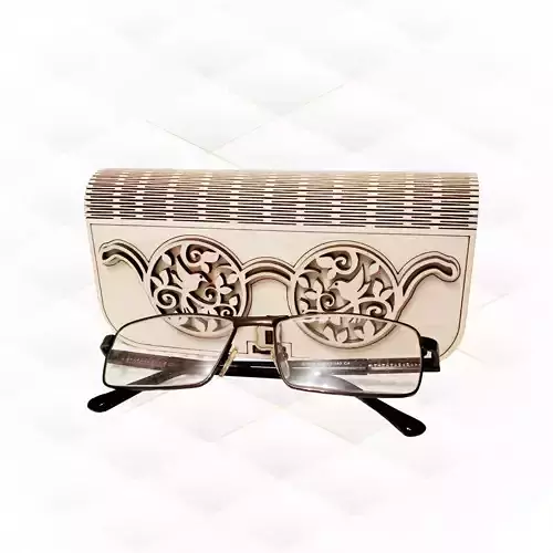 Case box for glasses laser cut design
