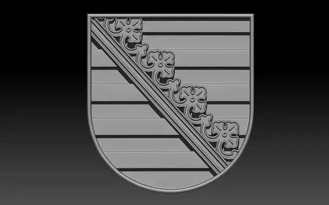 Coat of Arms SAXONY 3D print model