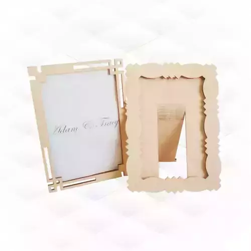 Picture Frame two template laser cutting design