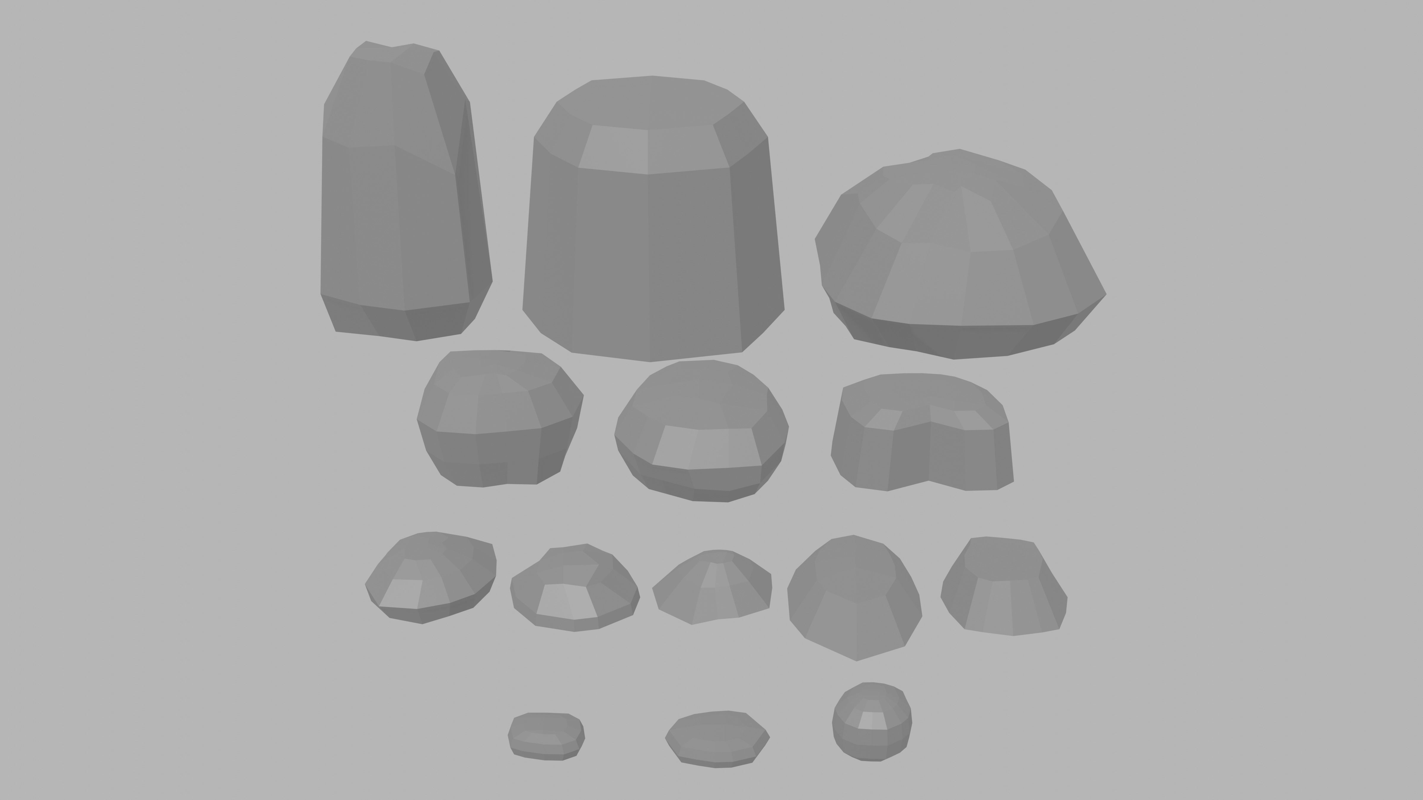 Low Poly Rocks Pack Low-poly 3D model_1