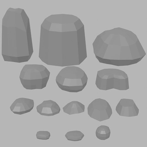 Low Poly Rocks Pack Low-poly 3D model