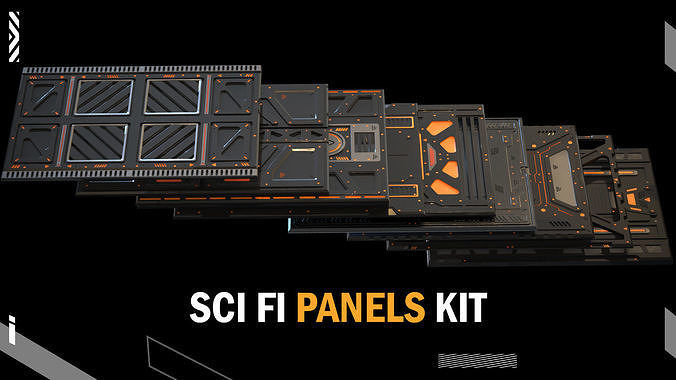 sci fi panel kit vol1 3D model | CGTrader