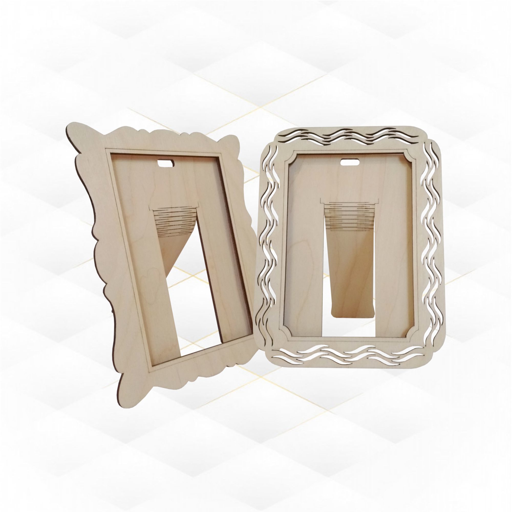 Photo Frame 2 design laser cutting plan 3D print model_1