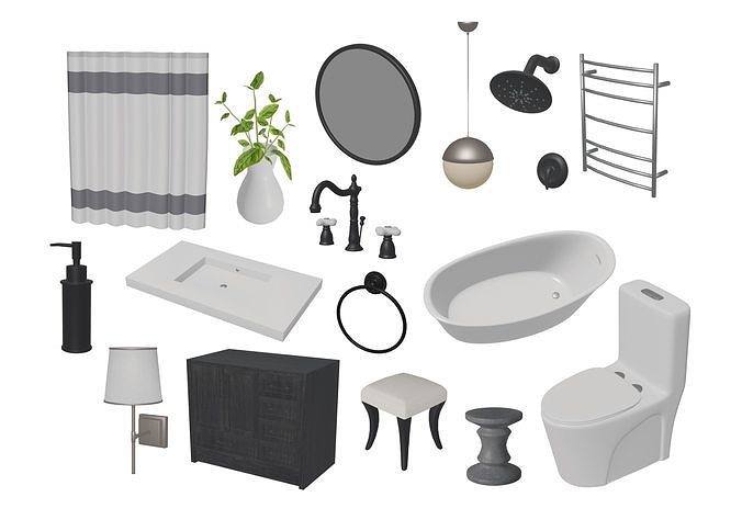 Bathroom set16 3D model