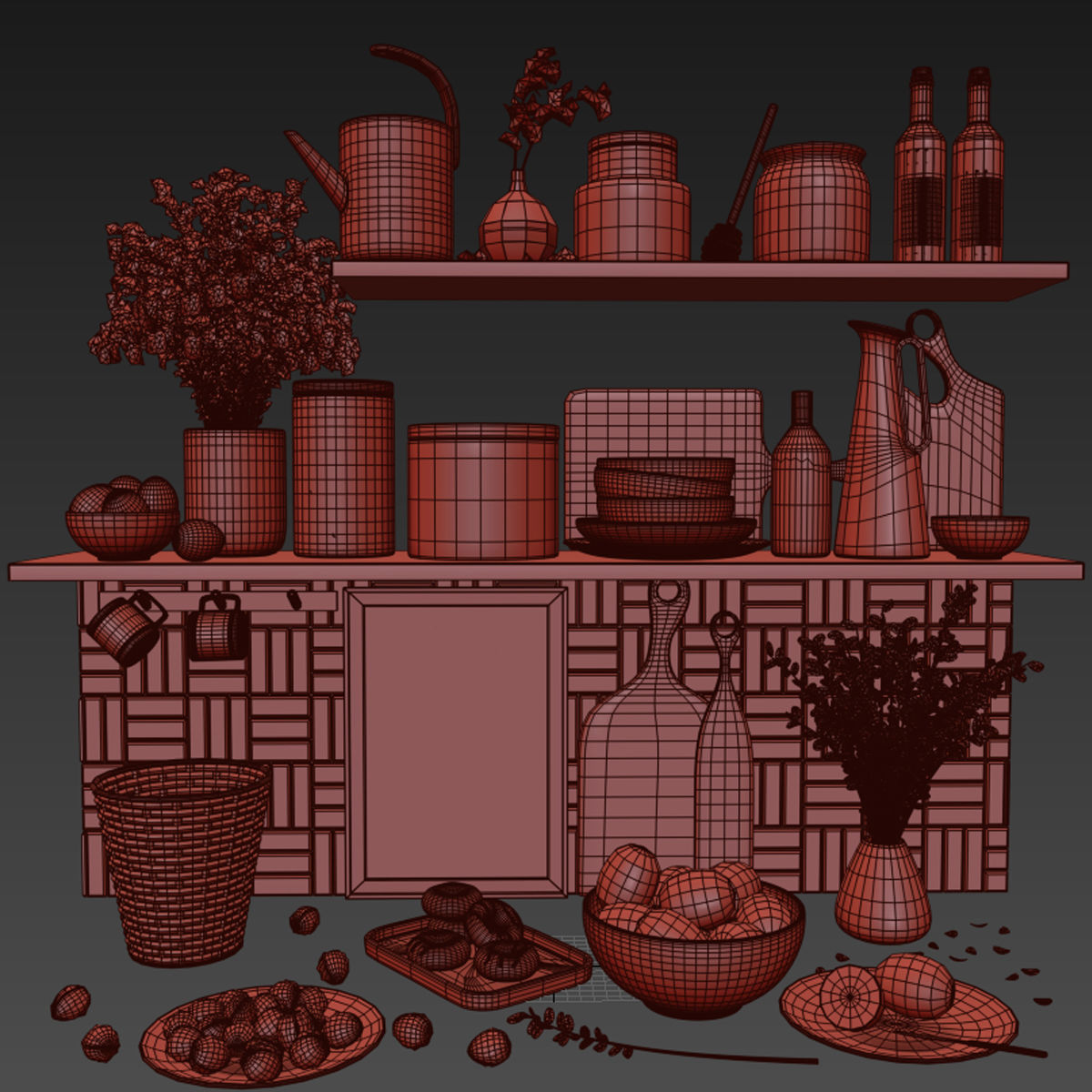 kitchen accessories 018 3D model_4