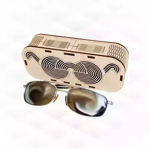 Glasses case ready use cut design for laser mashines 3D print model