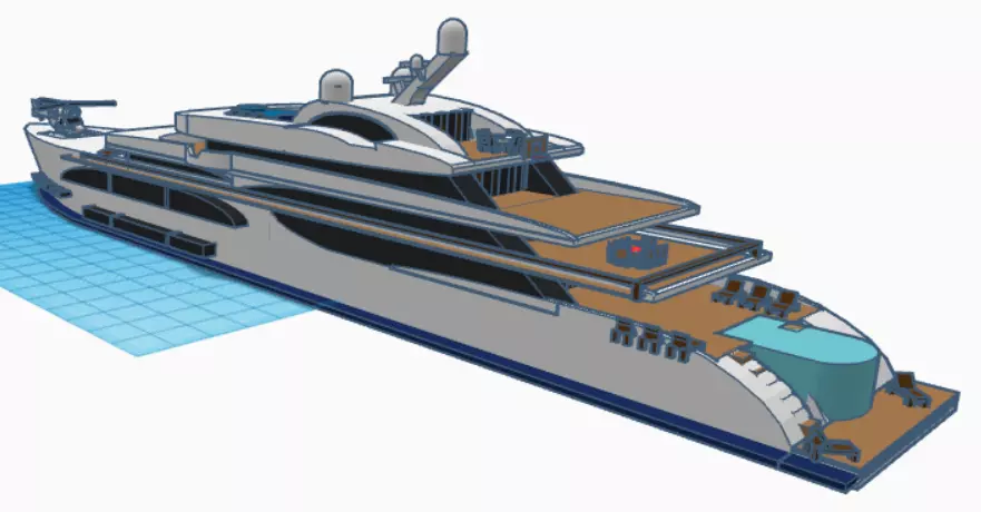 Mega Yacht 3D print model