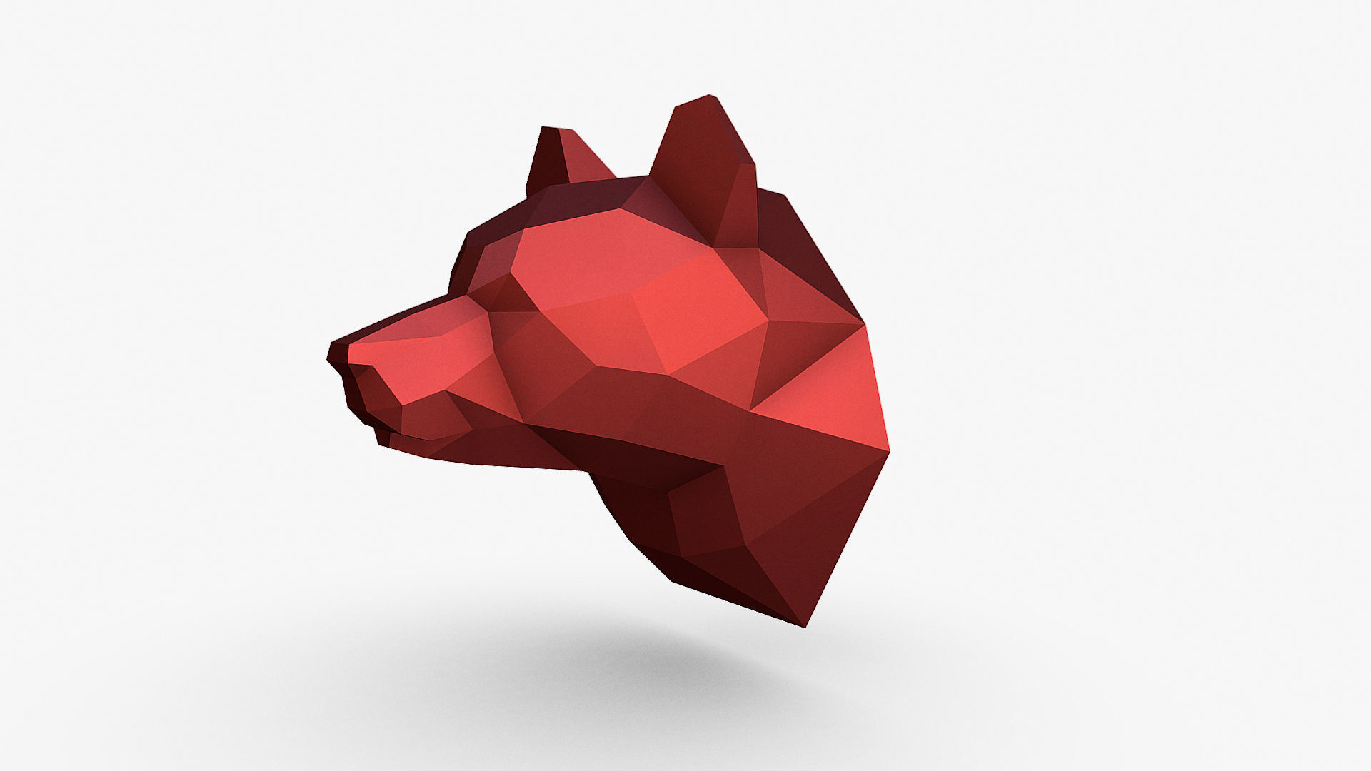 Bear head 3D print model_1