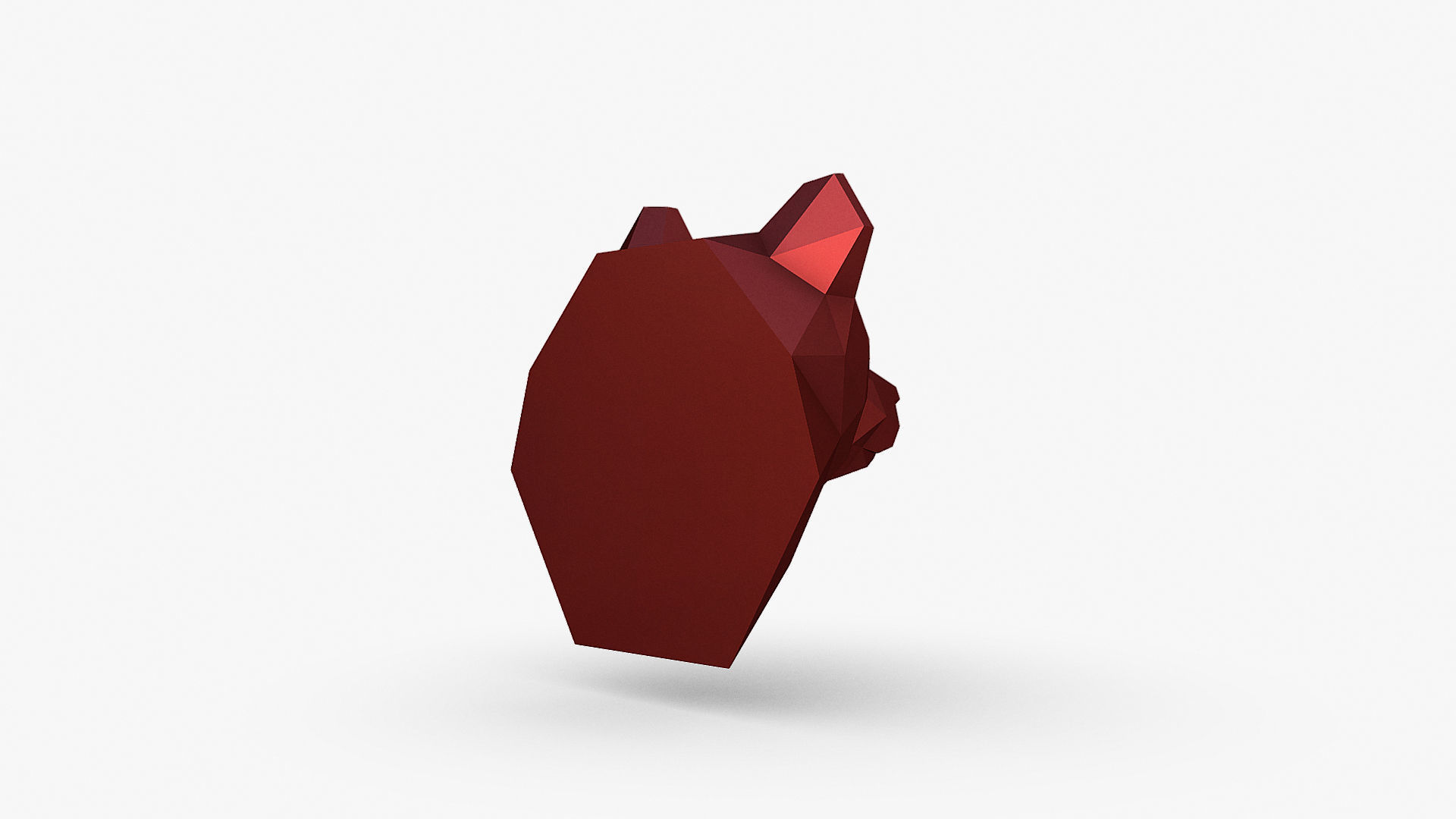 Bear head 3D print model_6