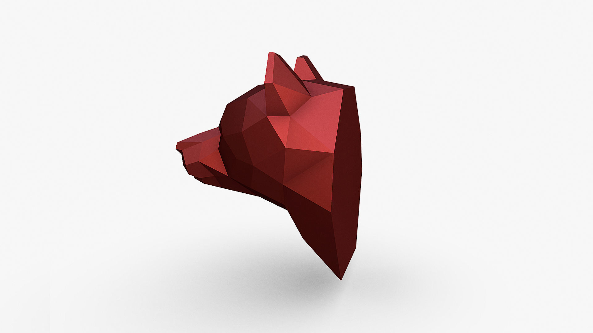 Bear head 3D print model_2