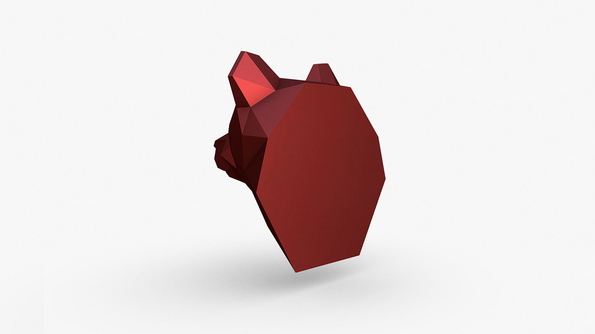 Bear head 3D print model_3