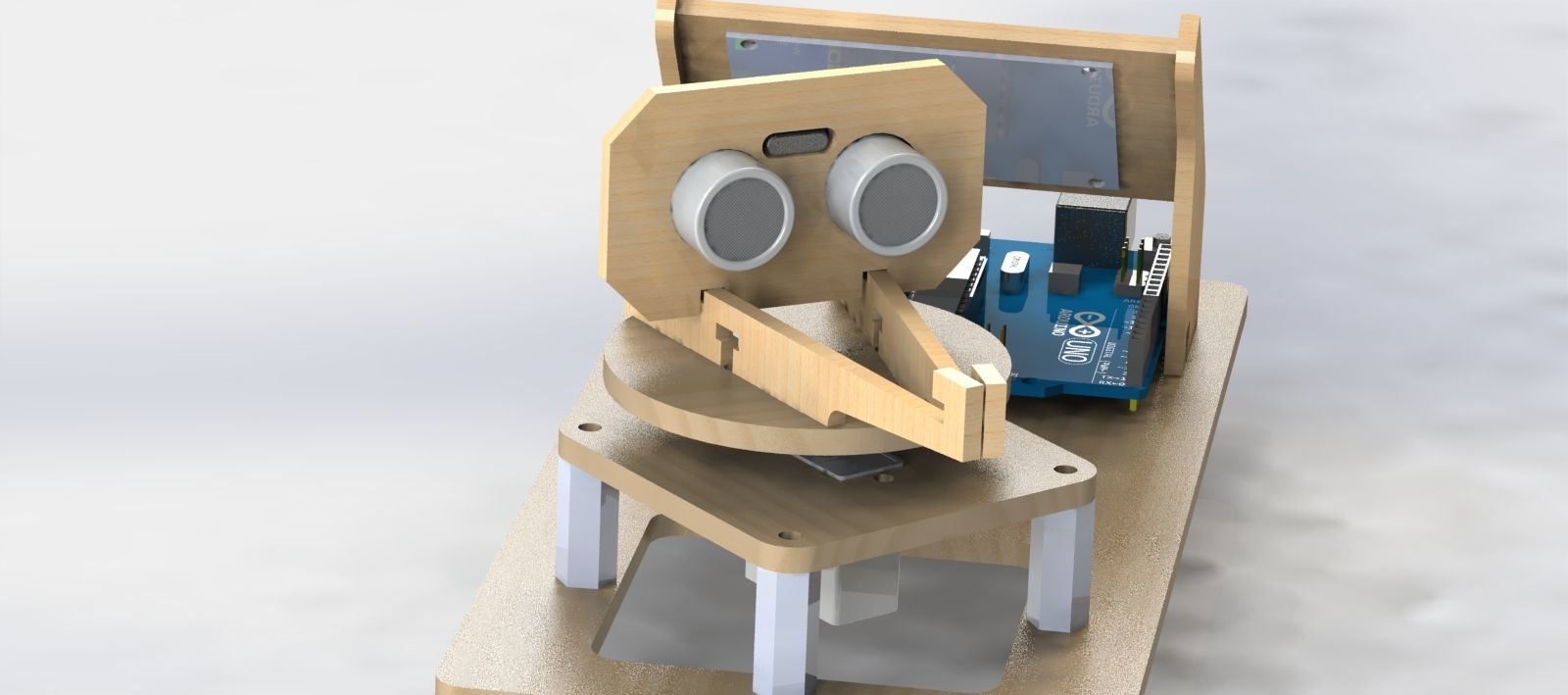 Mini radar detector arduino kit 3D print model_3