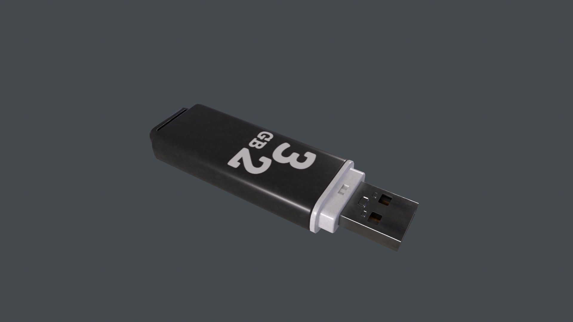USB Stick 3D Model Low-poly 3D model_3