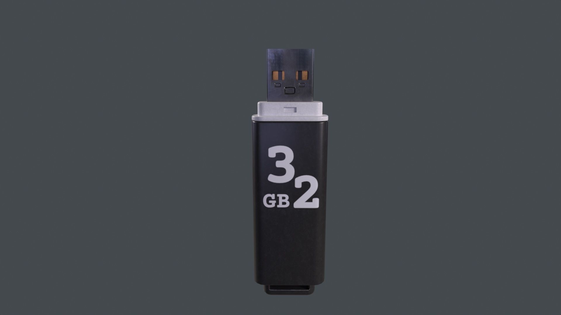 USB Stick 3D Model Low-poly 3D model_2