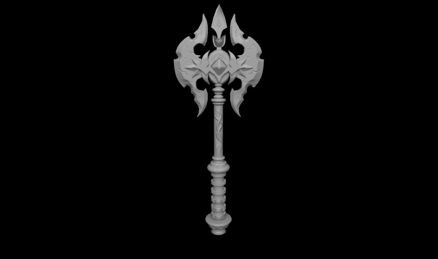 God of War Sword Game Ready Assets Low-poly 3D model_1