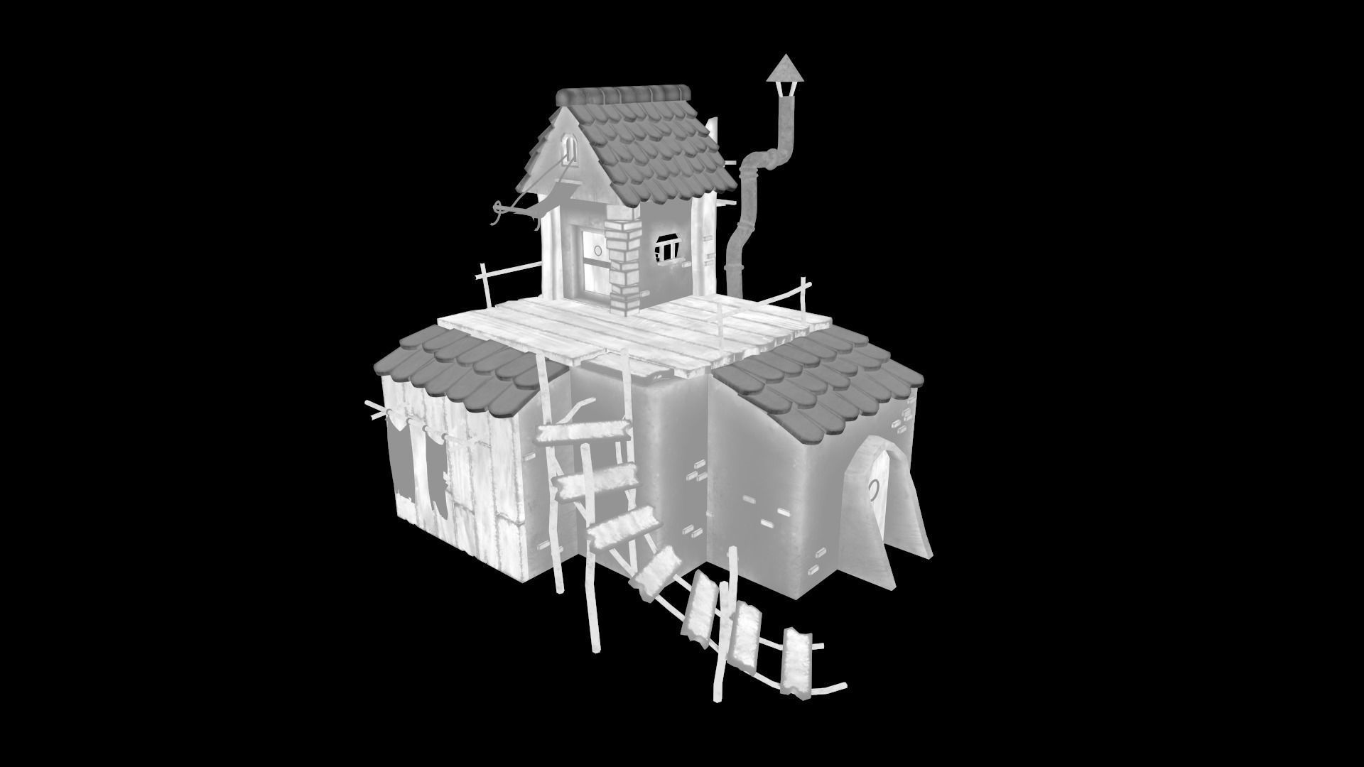 Stylized House 3D model_4
