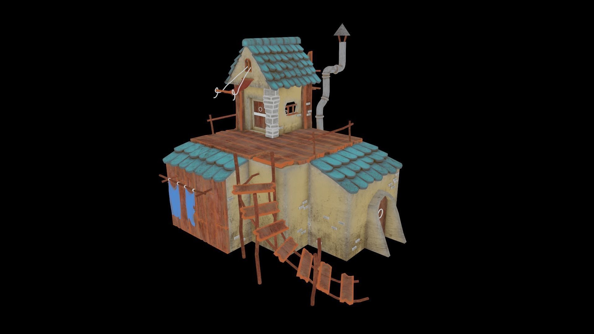Stylized House 3D model_1