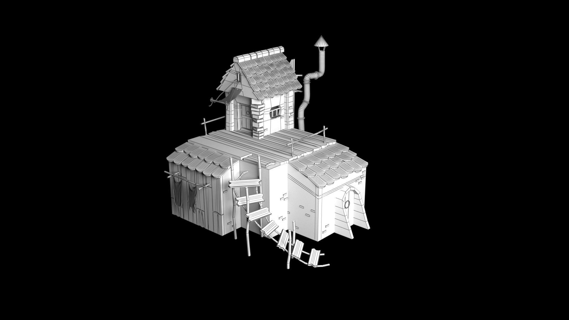 Stylized House 3D model_5