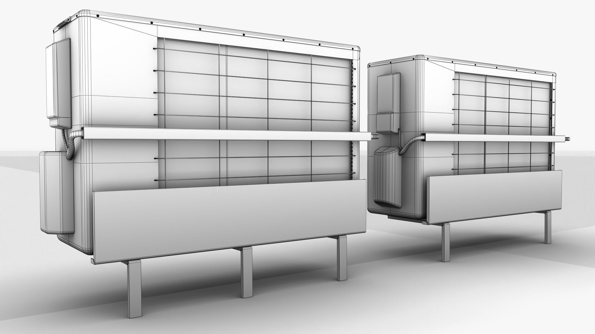 Air Conditioner 02 Low-poly 3D model_7