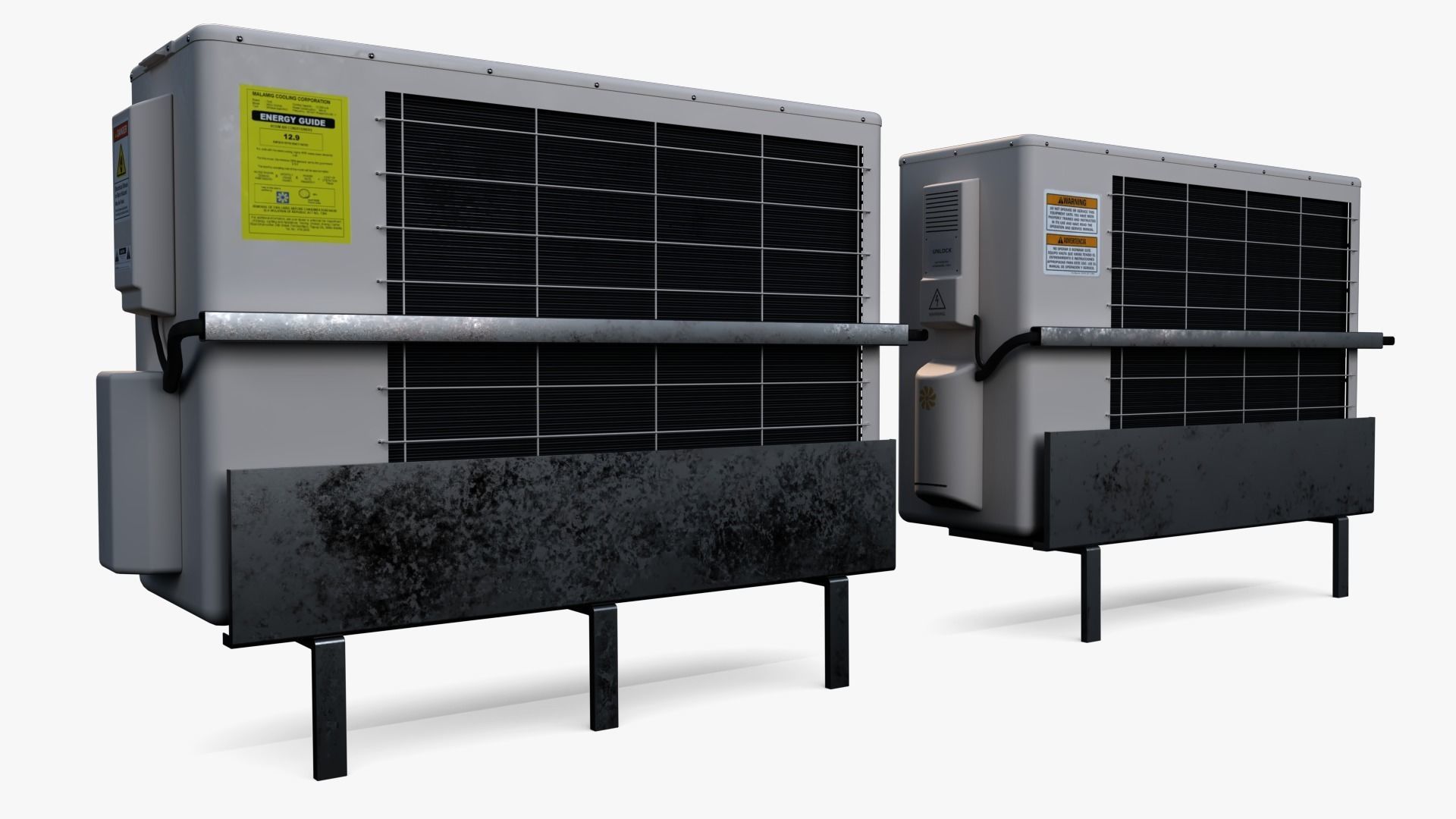 Air Conditioner 02 Low-poly 3D model_4