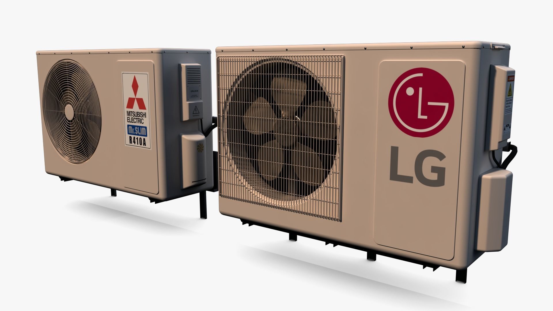 Air Conditioner 02 Low-poly 3D model_3