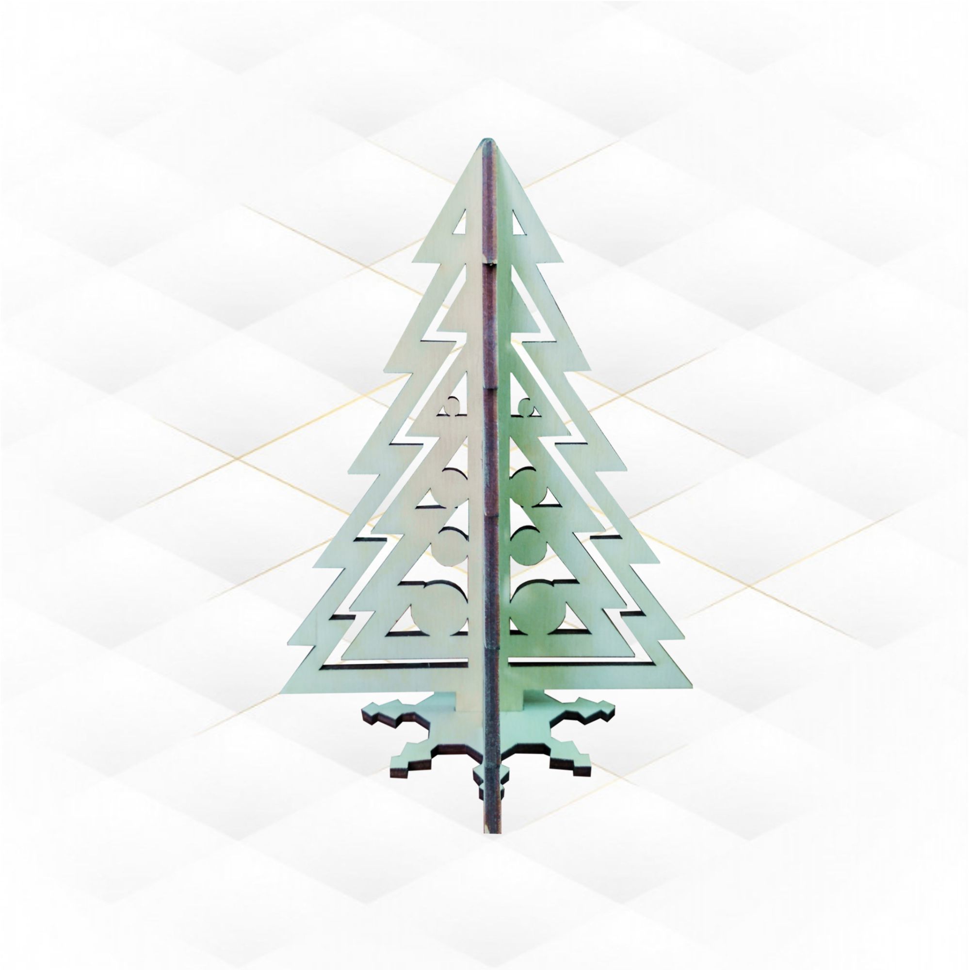 Gift Christmas tree ready laser cut design 3D print model_3