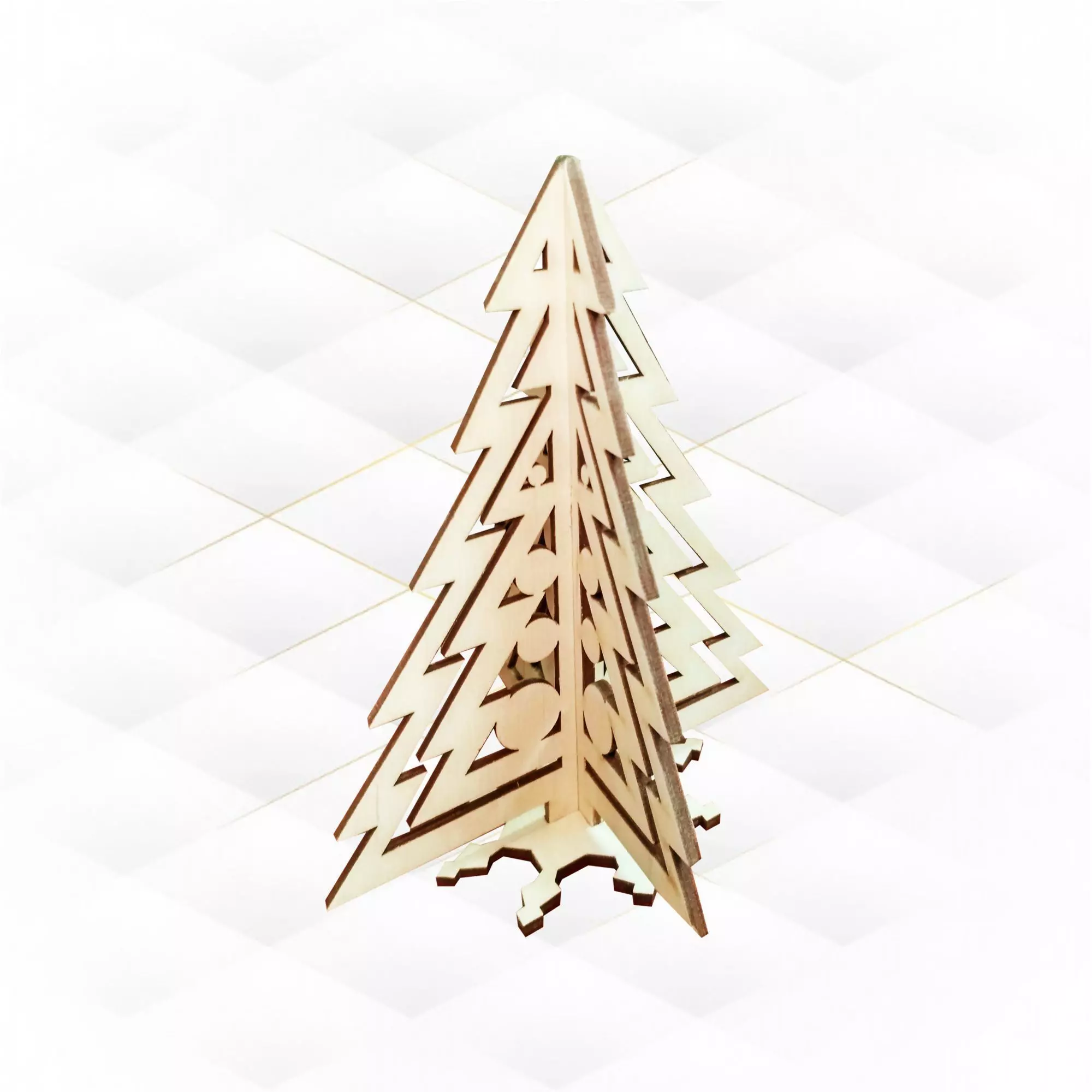 Gift Christmas tree ready laser cut design 3D print model_0