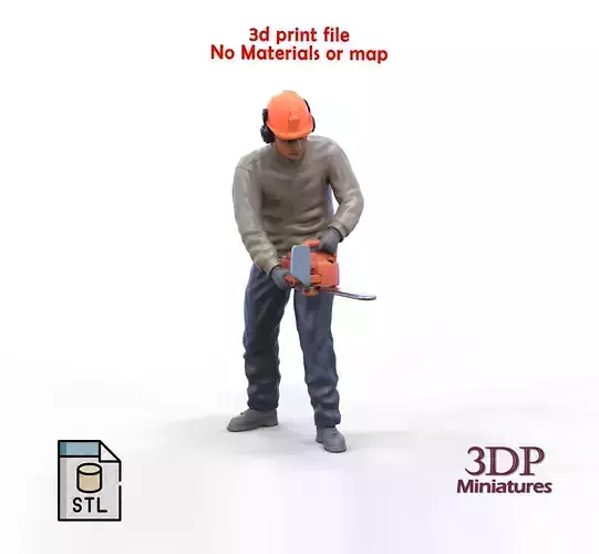 A person with a chainsaw